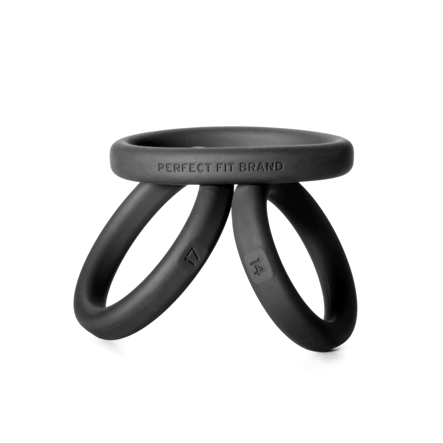 Xact-Fit Silicone Rings - #14, #17, #20 Black