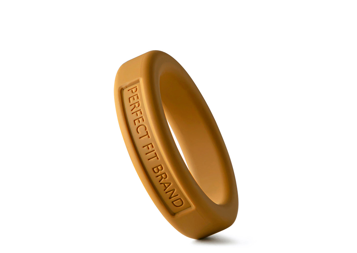 Hefty Classic Silicone Med. Stretch Penis Ring - 1.4" (36 mm)-Gold