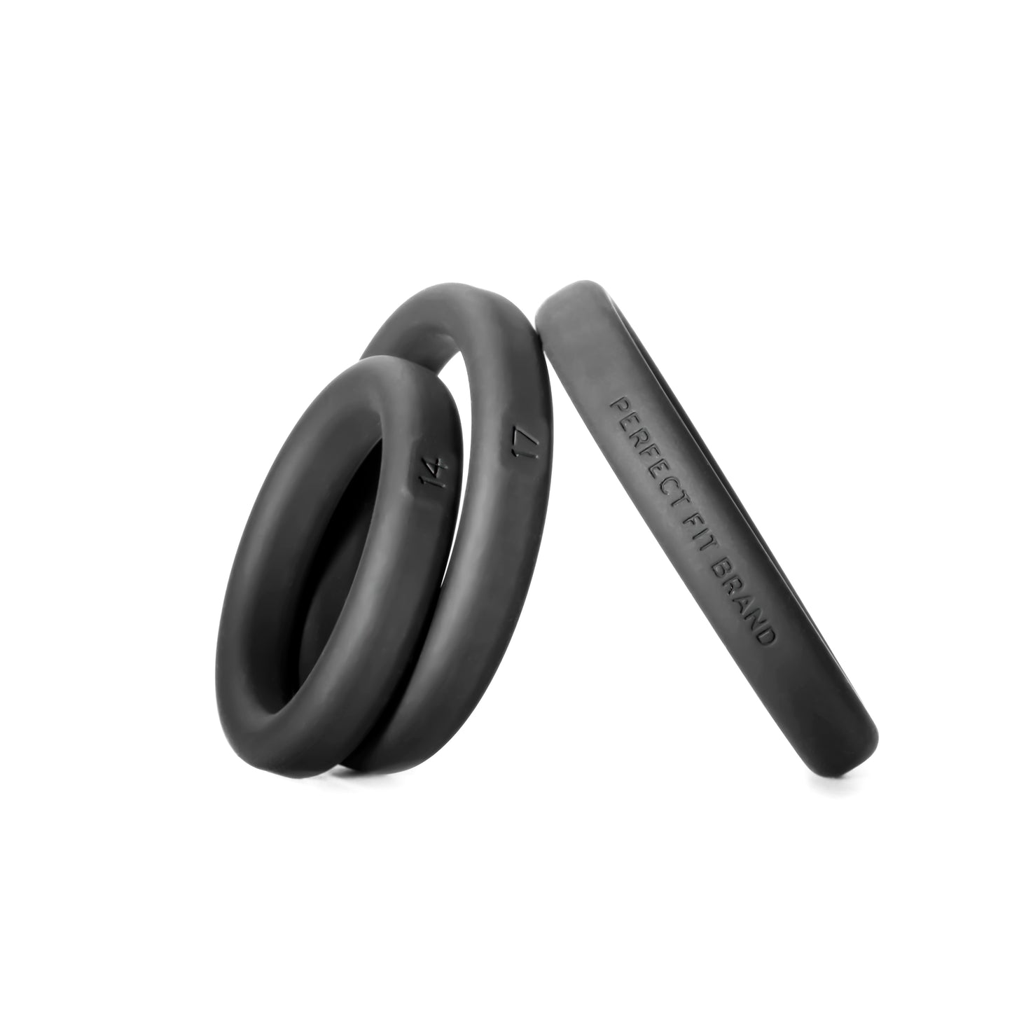 Xact-Fit Silicone Rings - #14, #17, #20 Black