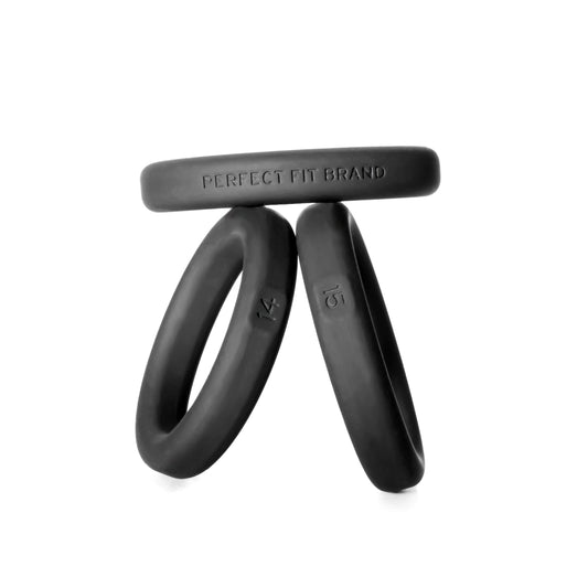 Xact-Fit Silicone Rings- #14, #15, #16 Black