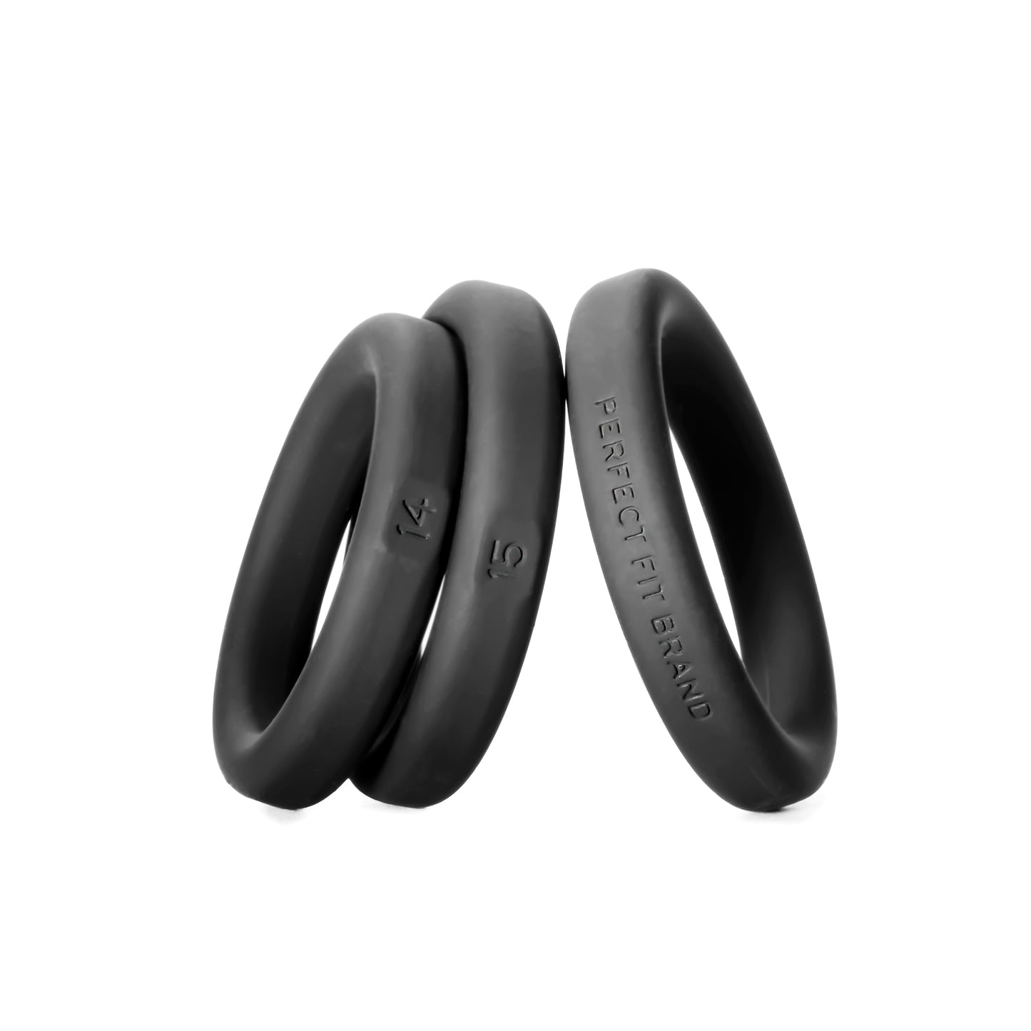 Xact-Fit Silicone Rings- #14, #15, #16 Black
