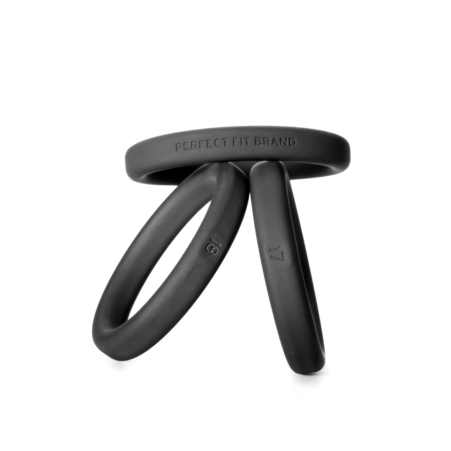 Xact-Fit Silicone Rings- #17, #18, #19 Black