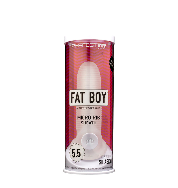 Fat Boy Micro Ribbed Sheath 5.5"     - clear