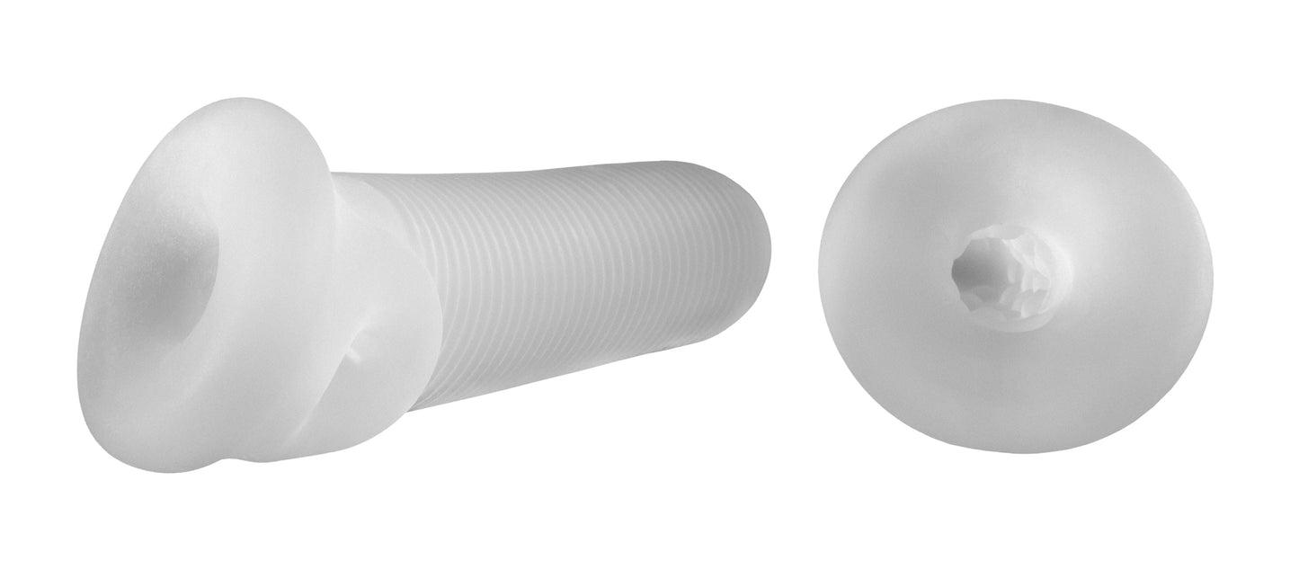 Fat Boy Micro Ribbed Sheath  7.5"    - clear