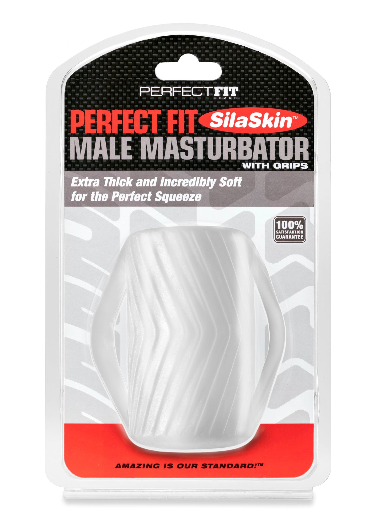 Perfect Fit Male Masturbator w/grip clear