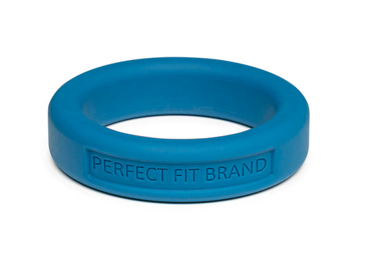 Hefty Classic Silicone Med. Stretch Penis Ring  -  1.4" (36 mm) -Blue
