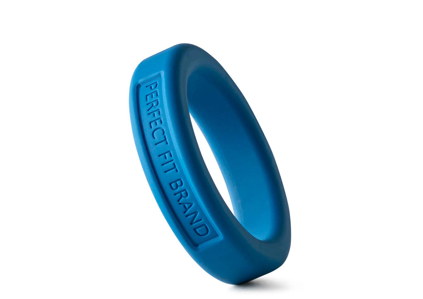 Hefty Classic Silicone Med. Stretch Penis Ring  -  1.4" (36 mm) -Blue