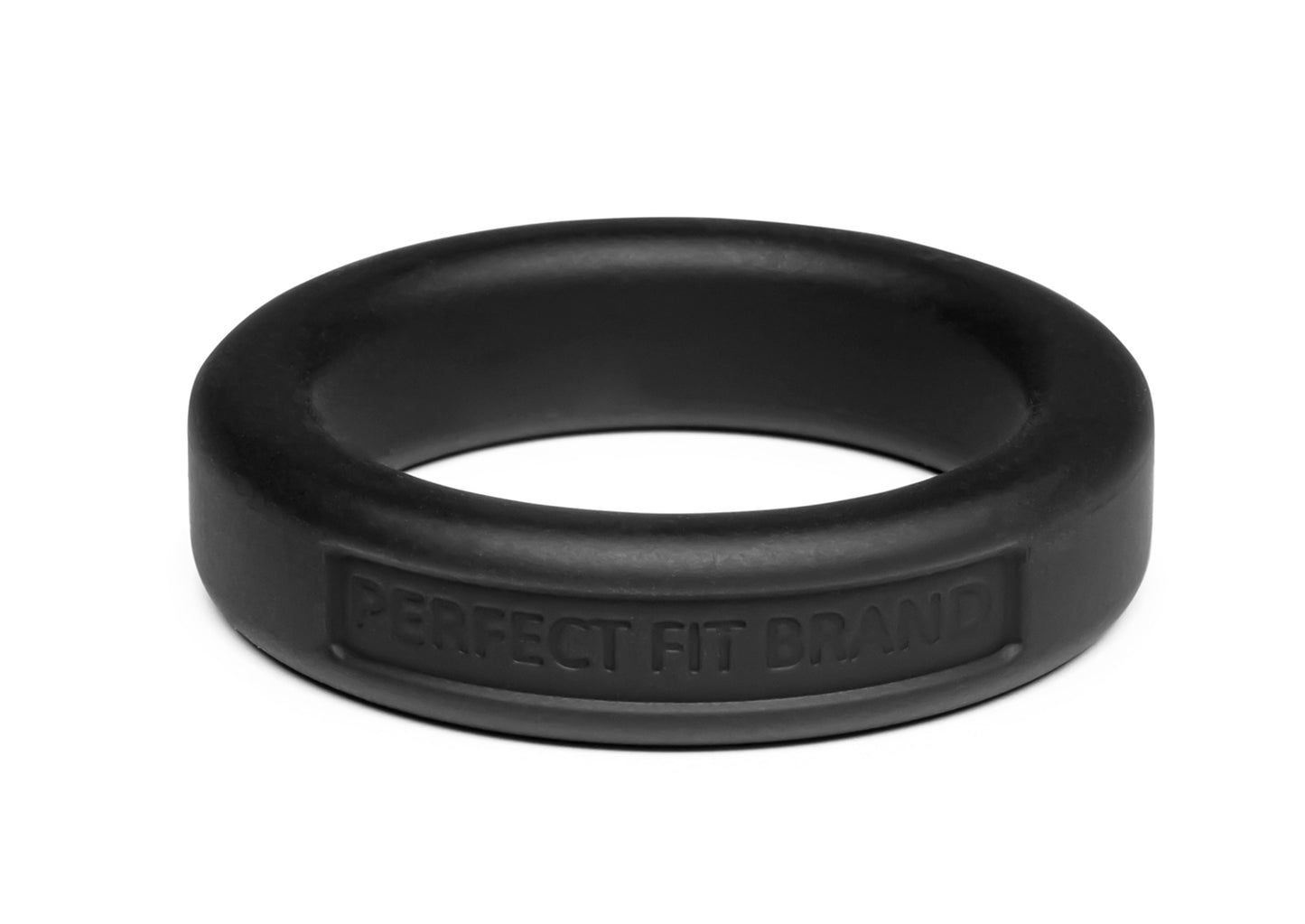 Silicone Med. Stretch Penis Ring  - Black  Classic 1.4" (36 mm)